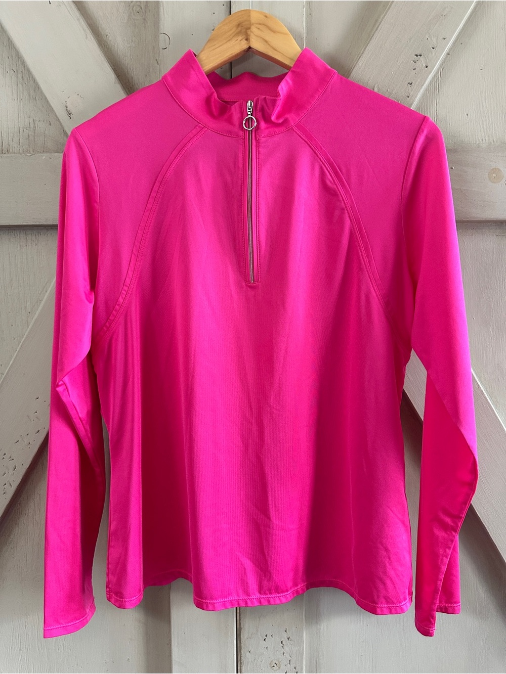 TAIL Activewear Neon Pink Quarter-Zip Pullover Size L